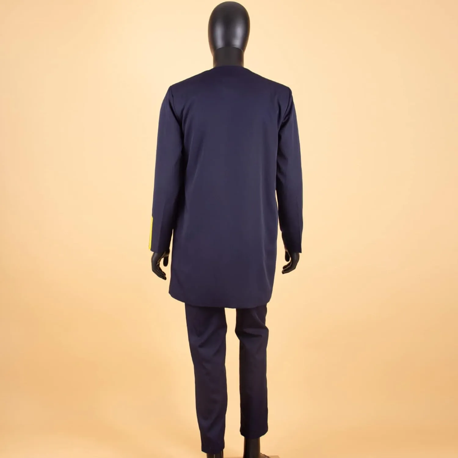 African Suits for Men Single Breasted Embroidery Jacket and Pants 2 Pieces Set Formal Outfits