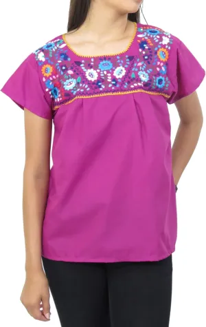 Artesanias FR Leos Mexican Imports Mexican Puebla Blouse