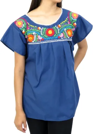 Artesanias FR Leos Mexican Imports Mexican Puebla Blouse