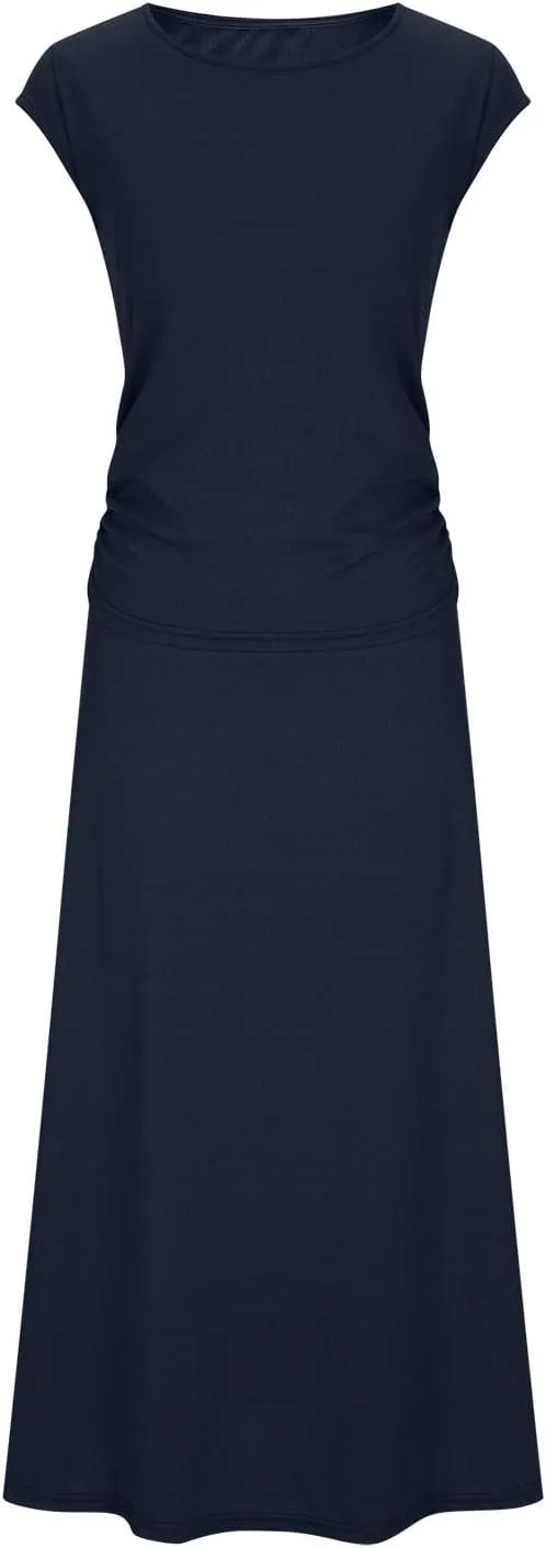 Binmer 2 Piece Outfit Set for Womens 2024 Summer Casual Ribbed Knit Short Sleeve Crop Top High Waist Midi Skirt Set Loungwear