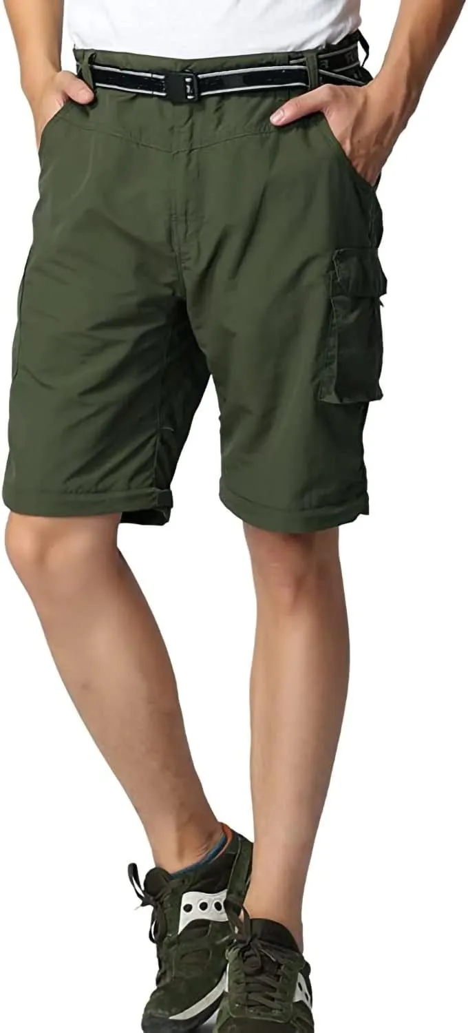 Boys Convertible Hiking Pants Lightweight Quick Dry Zip Off Pants for Kids Youth Outdoor UPF 50  Casual Cargo Trousers