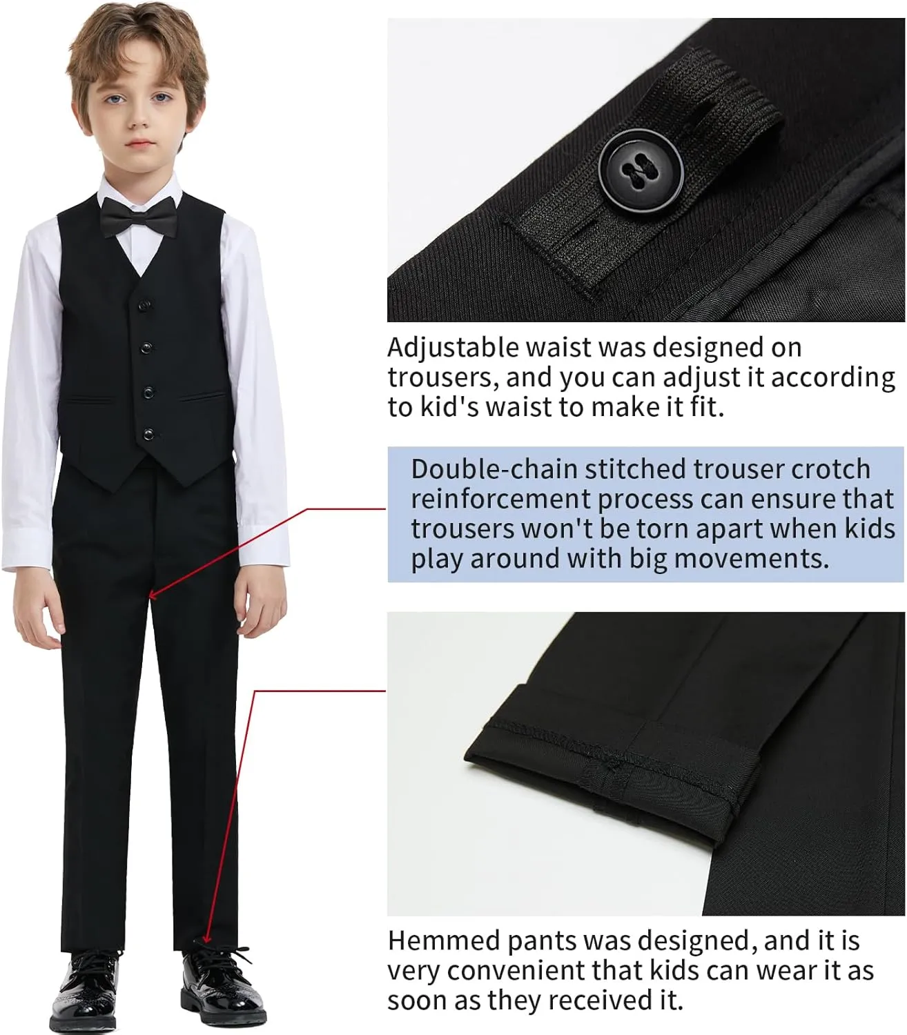 Boys Slim Fit Suits for Boys Suit Set Boy Dresswear Ring Bearer Outfit Kids Suits Boy Wedding Dress