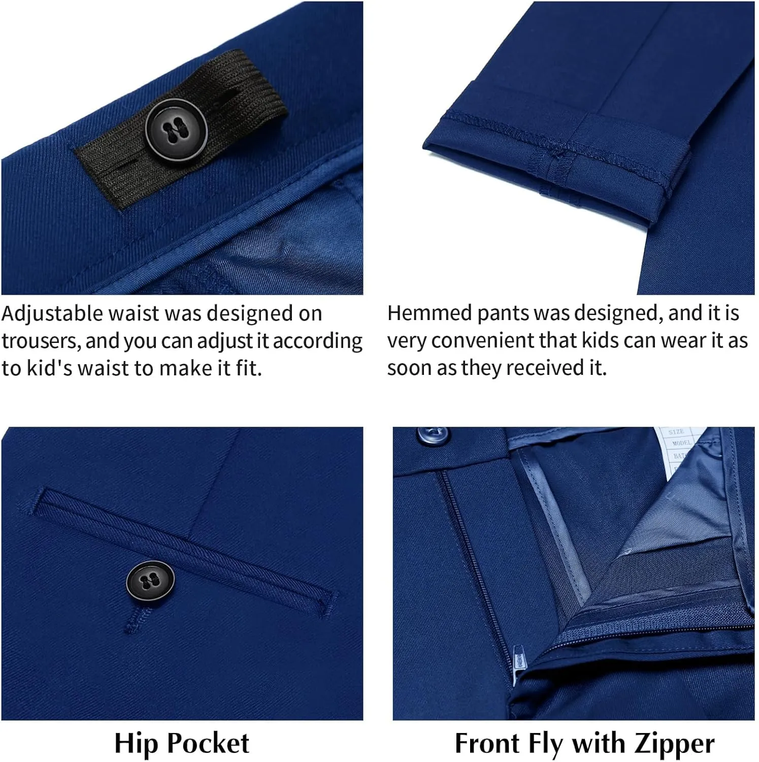 Boys Suit Teenager Suits Set for Boys, Kids Slim Fit Formal Wear Tuxedo, Ring Bearer Outfit for Wedding