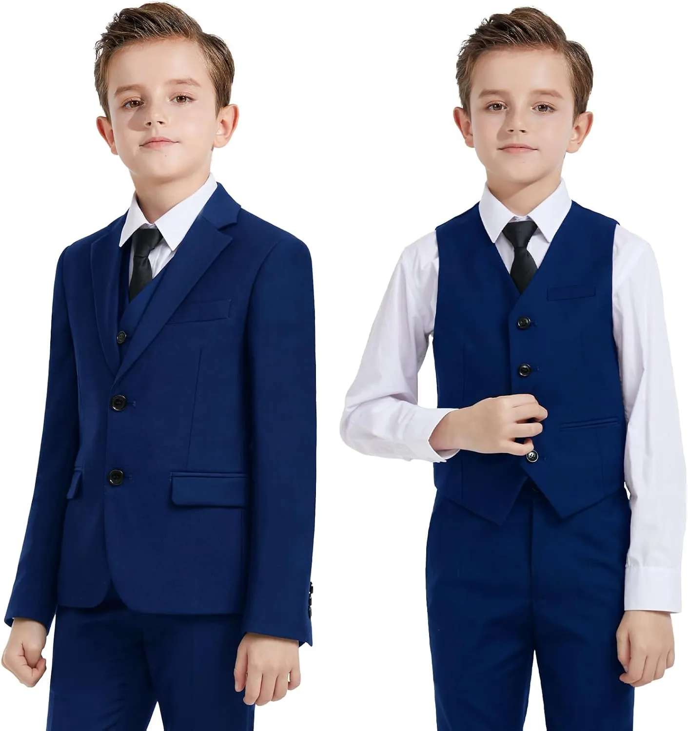Boys Suit Teenager Suits Set for Boys, Kids Slim Fit Formal Wear Tuxedo, Ring Bearer Outfit for Wedding