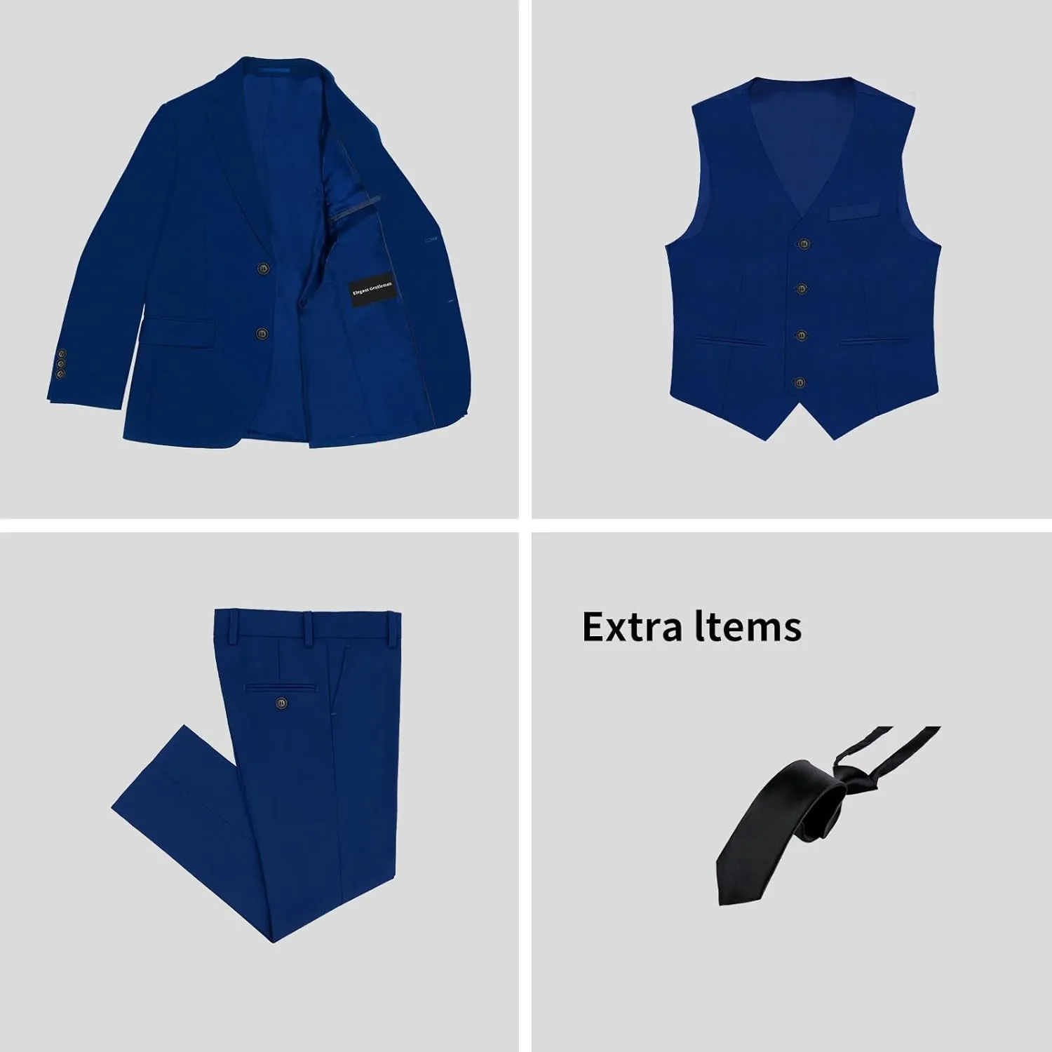Boys Suit Teenager Suits Set for Boys, Kids Slim Fit Formal Wear Tuxedo, Ring Bearer Outfit for Wedding
