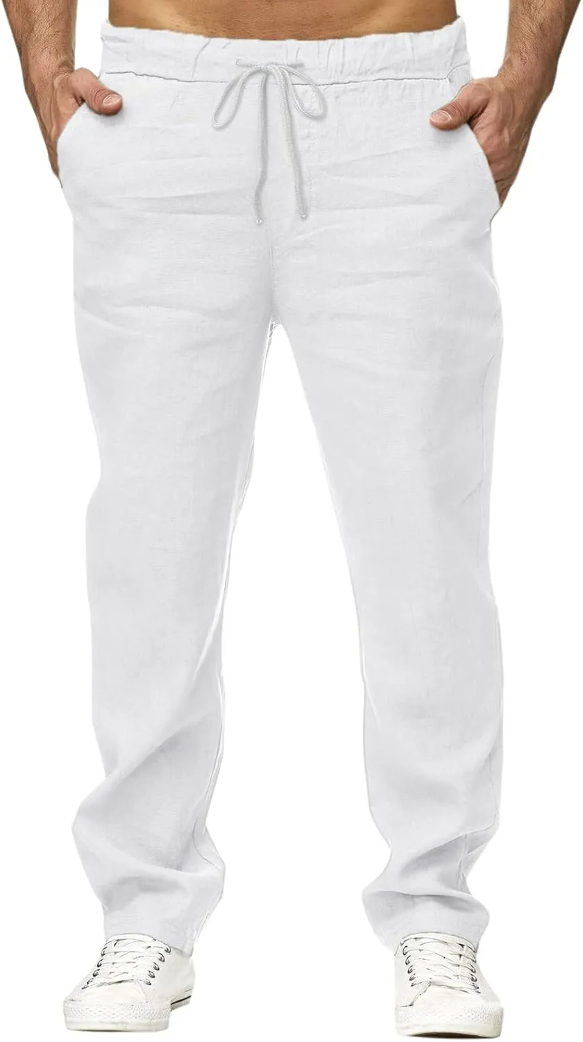 Cargo Pants for Men Mens Autumn and Winter Casual Sweatpants Slim Fit Drawstring Joggers with Pockets Outdoor Hiking Sports Trousers Chinos Pants Men