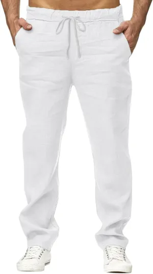Cargo Pants for Men Mens Autumn and Winter Casual Sweatpants Slim Fit Drawstring Joggers with Pockets Outdoor Hiking Sports Trousers Chinos Pants Men
