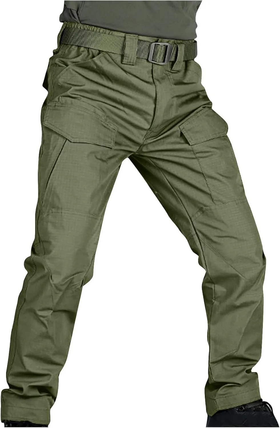 Cargo Pants Mens Fashion Camouflage Chino Trousers Elastic Waist Drawstring Tapered Jogger Gym Athletic Pants Outdoor