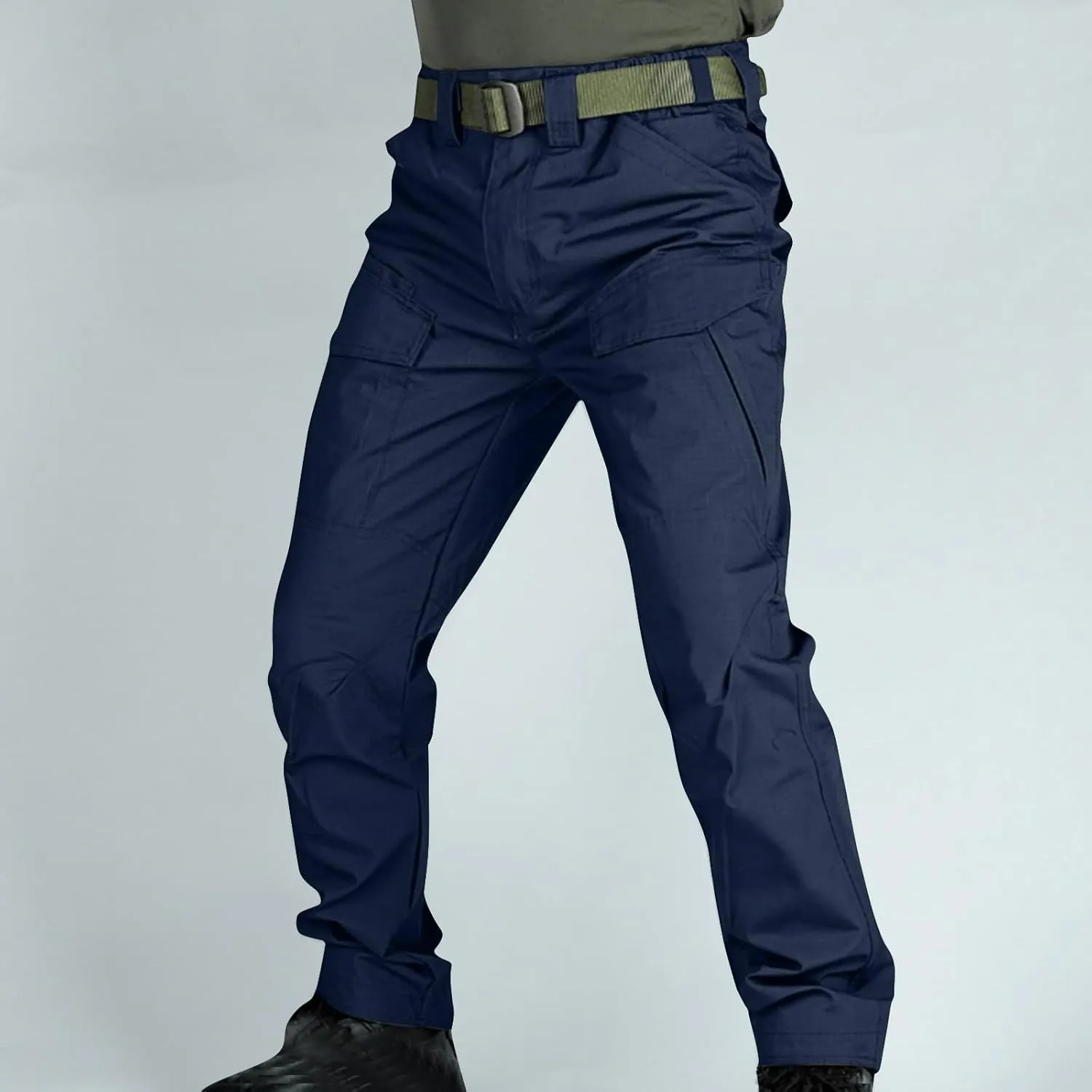 Cargo Pants Mens Fashion Camouflage Chino Trousers Elastic Waist Drawstring Tapered Jogger Gym Athletic Pants Outdoor