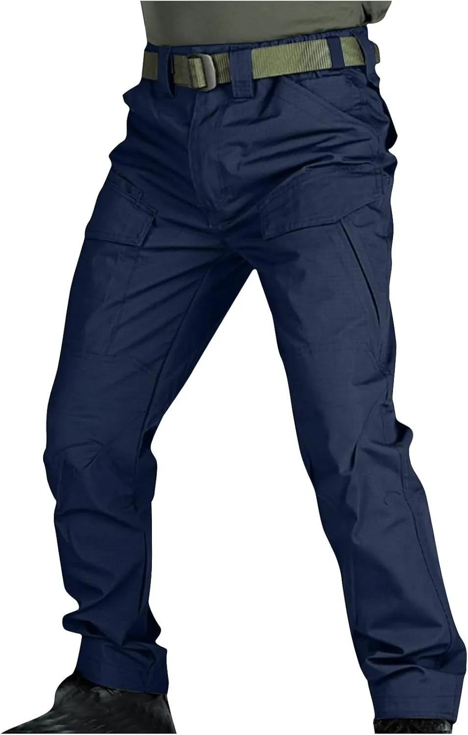 Cargo Pants Mens Fashion Camouflage Chino Trousers Elastic Waist Drawstring Tapered Jogger Gym Athletic Pants Outdoor