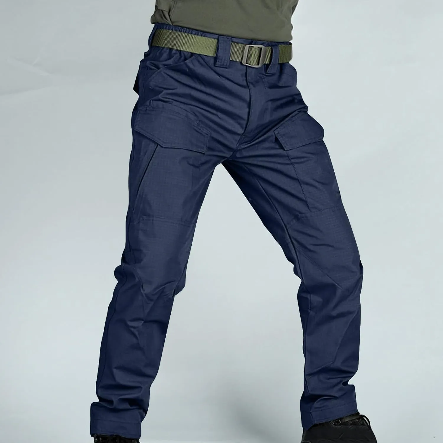 Cargo Pants Mens Fashion Camouflage Chino Trousers Elastic Waist Drawstring Tapered Jogger Gym Athletic Pants Outdoor