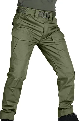 Cargo Pants Mens Fashion Camouflage Chino Trousers Elastic Waist Drawstring Tapered Jogger Gym Athletic Pants Outdoor