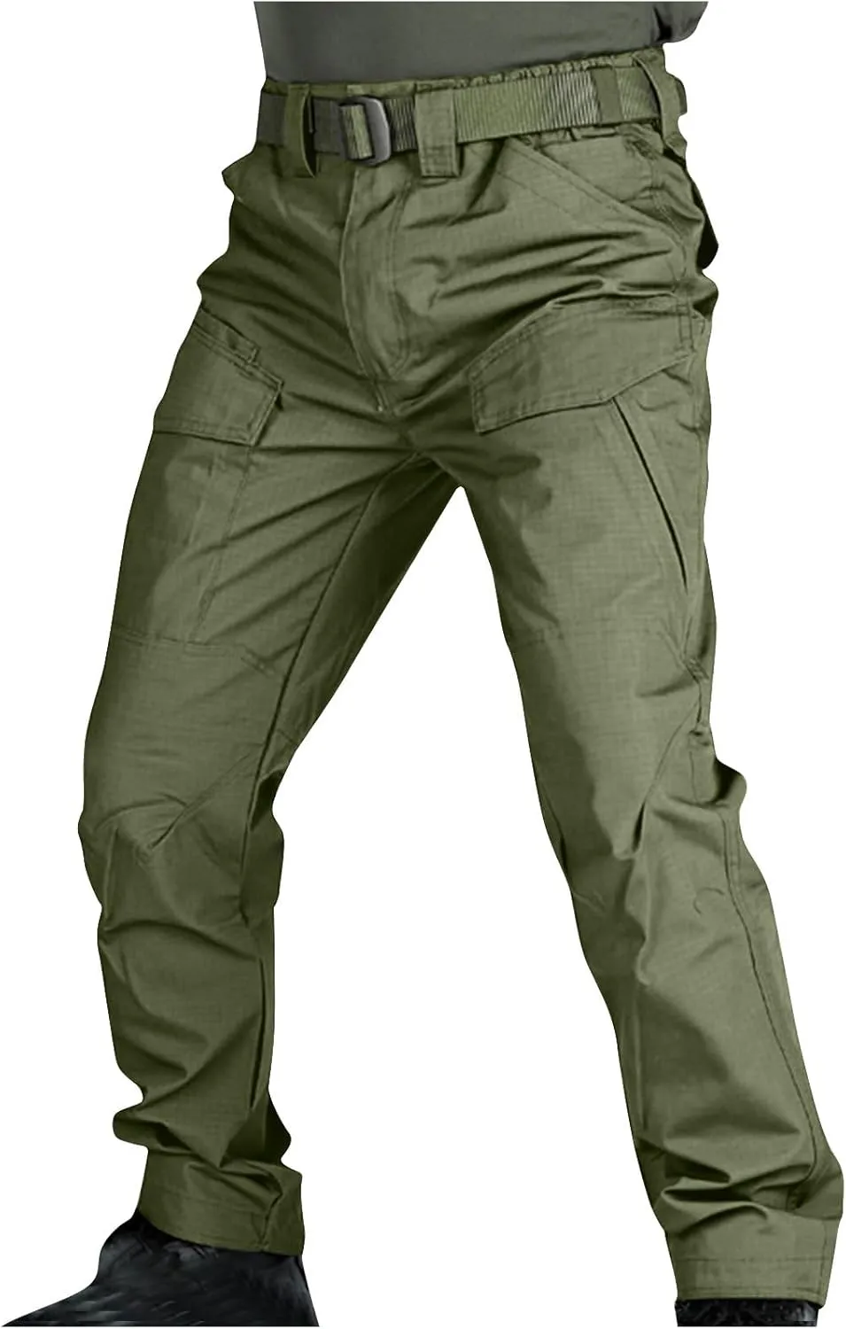 Cargo Pants Mens Fashion Camouflage Chino Trousers Elastic Waist Drawstring Tapered Jogger Gym Athletic Pants Outdoor