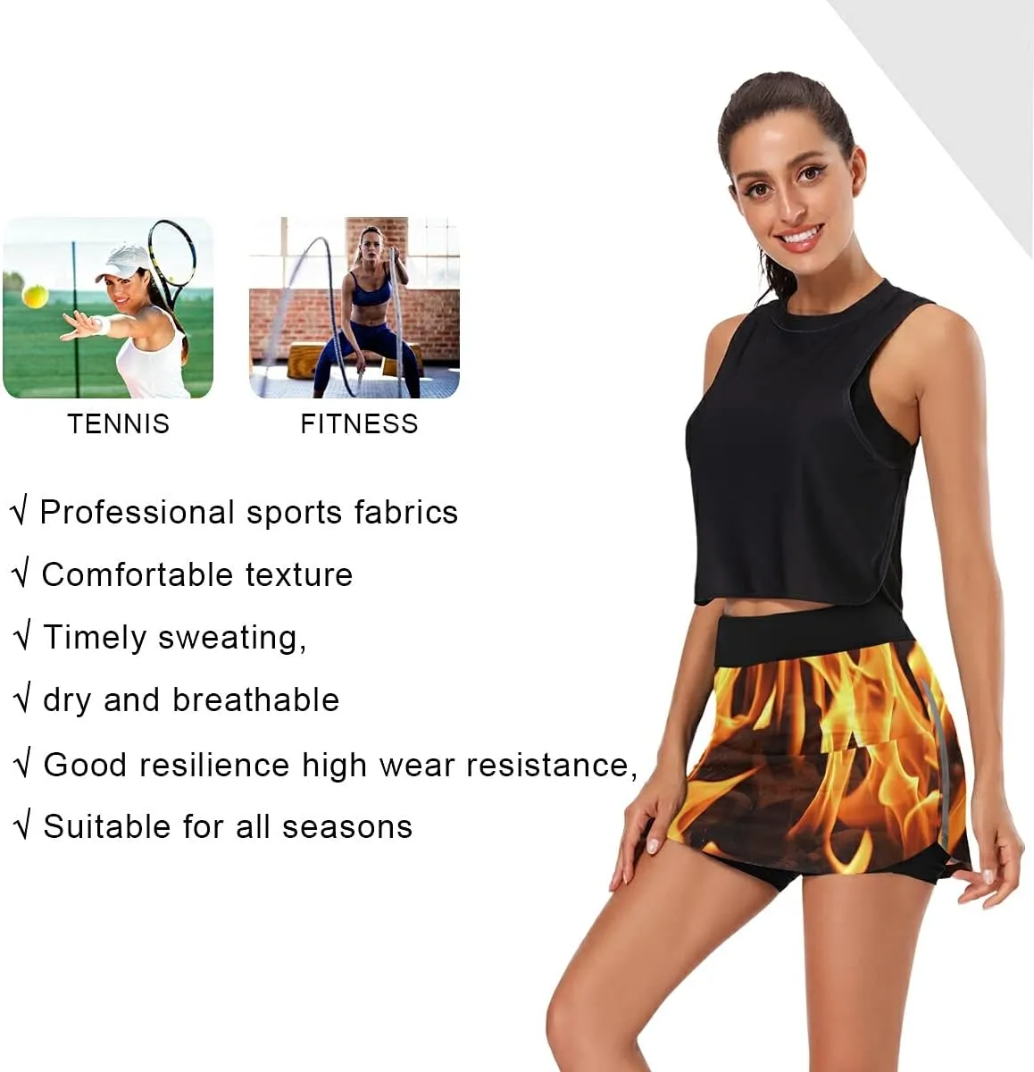 Cindly Women Tennis Skirts Golf Skorts with Pockets Athletic Skorts for Workout Running