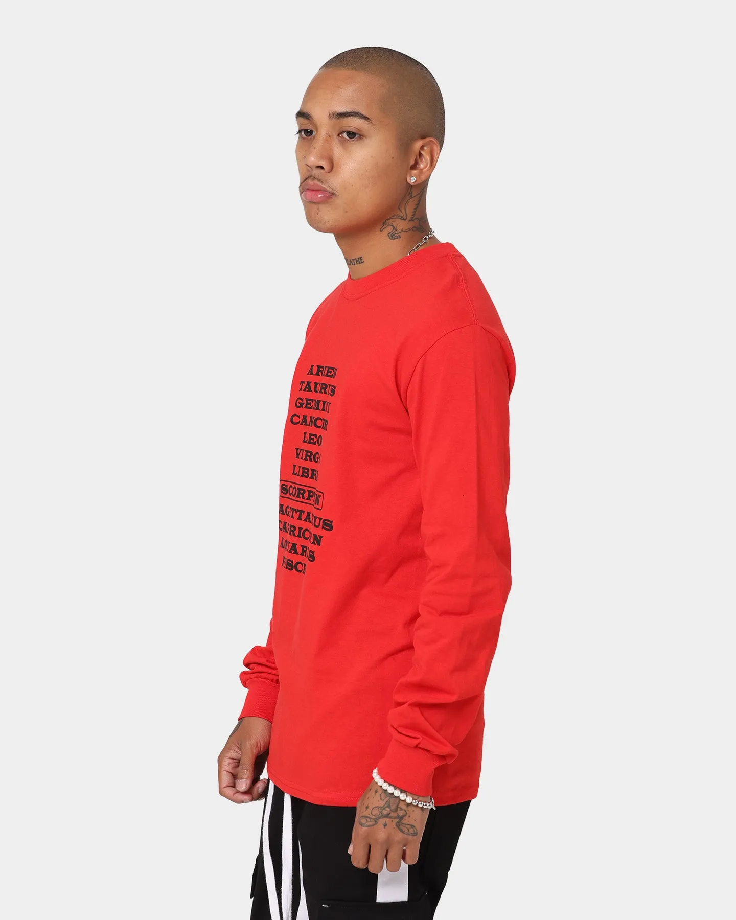 Drake Scorpion Merch Astrology LS Tee Red