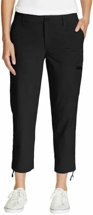 Eddie Bauer Capri Pants for Women with Side Zipprer Cargo Pocket - Women's Hiking Pants with Belt Loop - Ripstop Capri