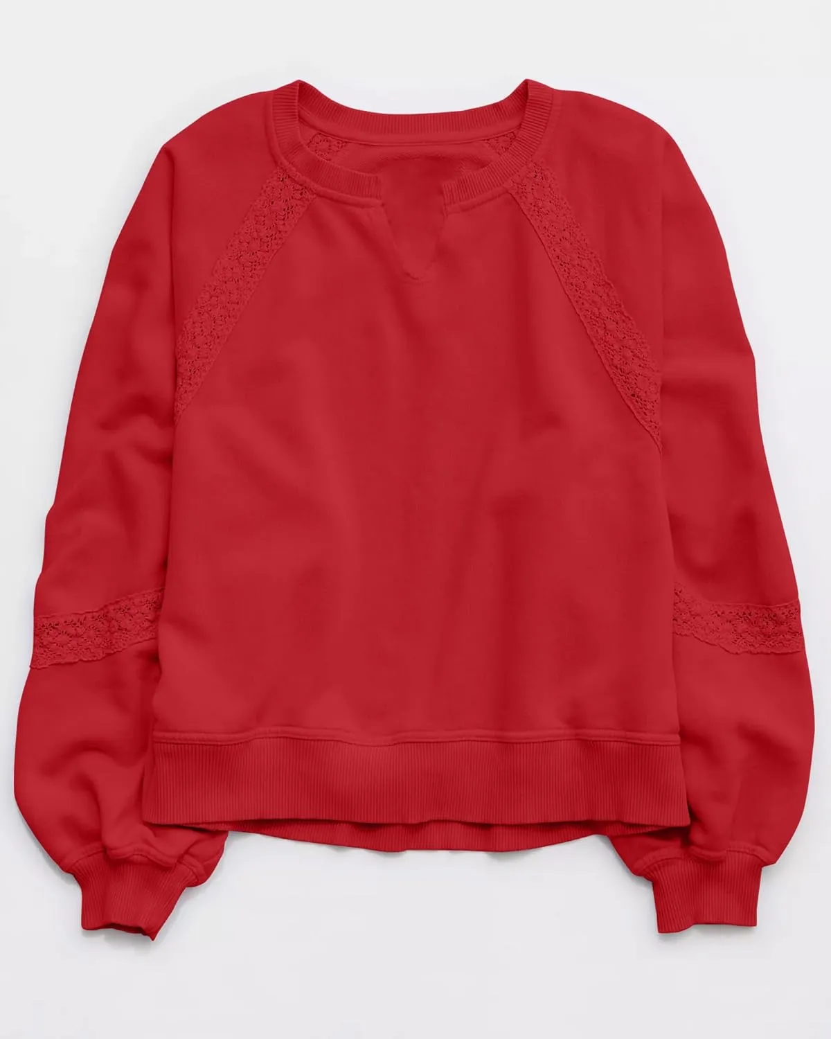 Gacaky Sweatshirt for Women Oversized Fleece Embroidered Crochet Hoodies Cropped Pullover Tops Comfy Fall Outfits Clothes