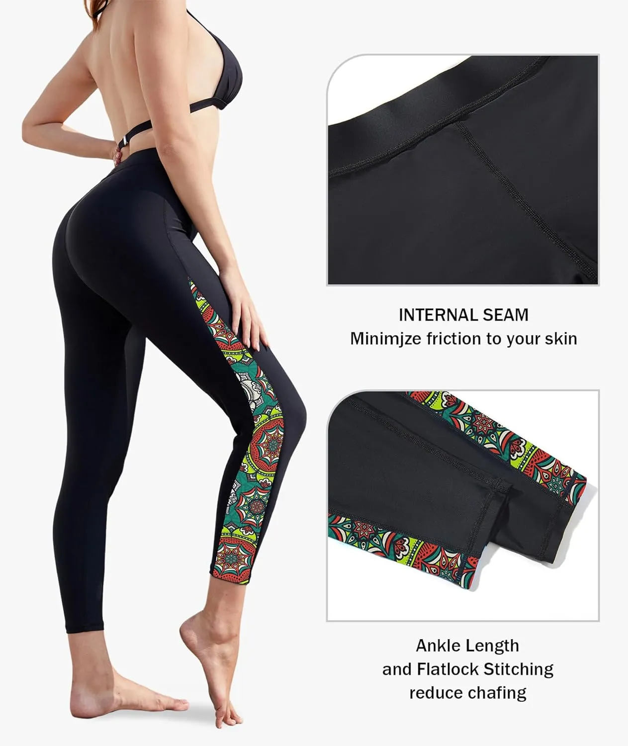 GEEK LIGHTING Swim Pants for Women Surfing Leggings SPF Swimming Tights Rash Guard Water Wetsuit Dive Kayaking Pants