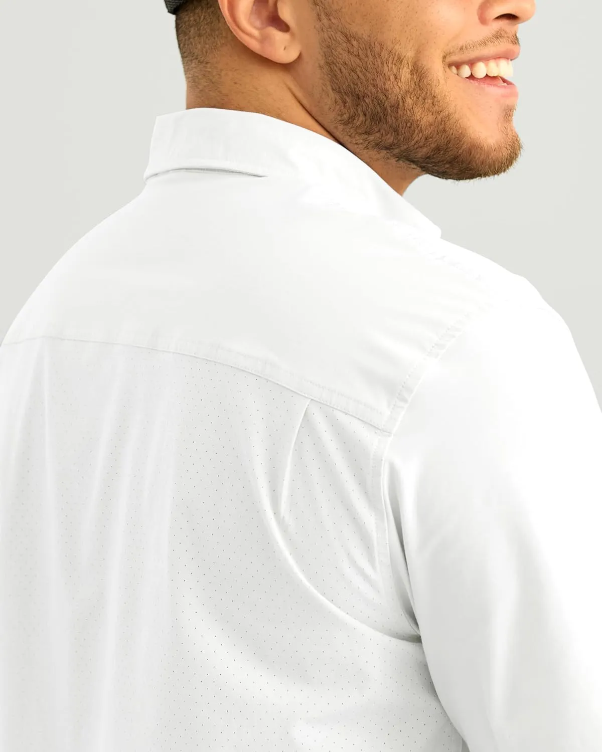 HUK Mens Next Level Solid Short Sleeve Fishing Button Down Shirt for Men