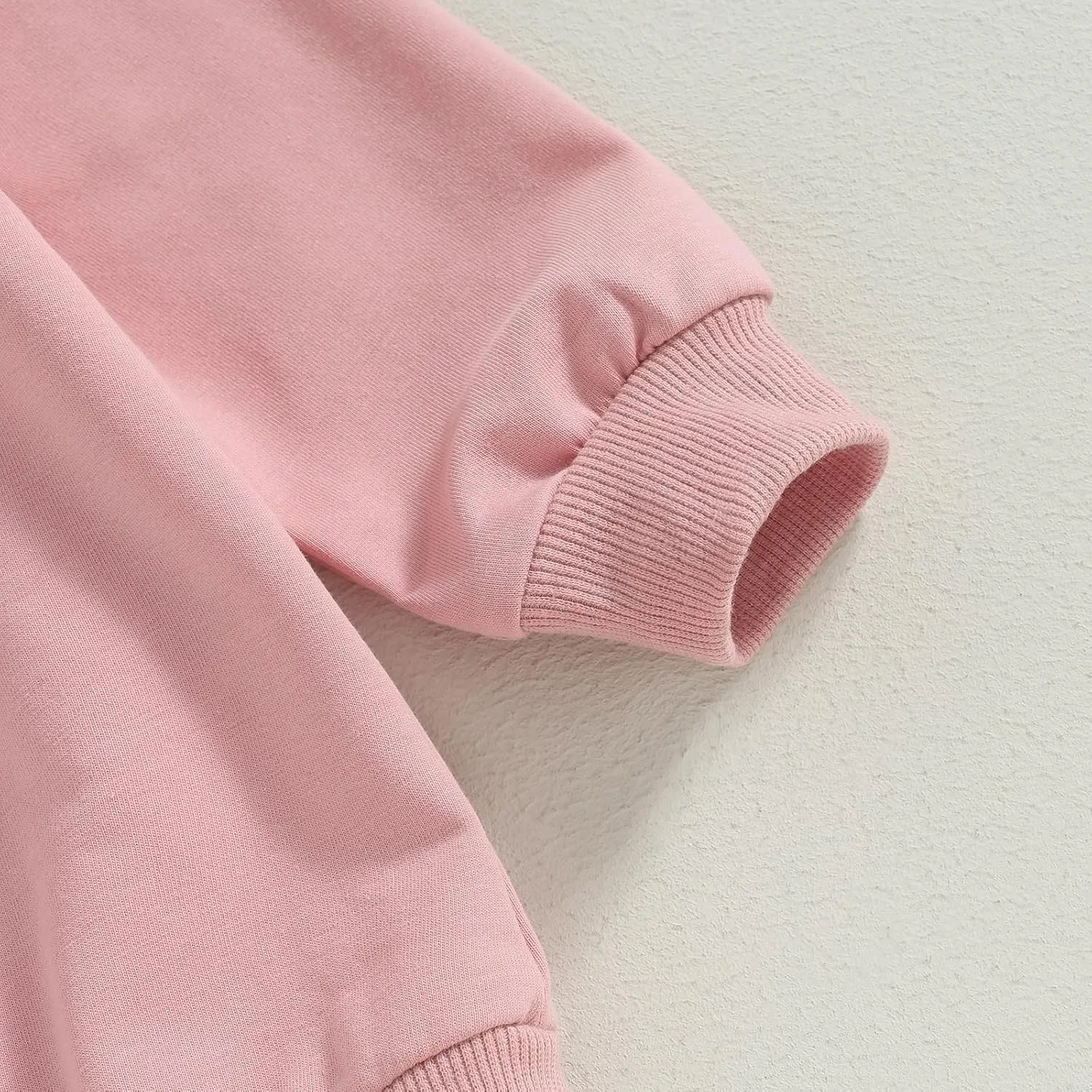 Infant Baby Girl Boy Oversized Sweatshirt Romper Solid Crewneck Sweater Romper Long Sleeve Bubble Bodysuit Tops