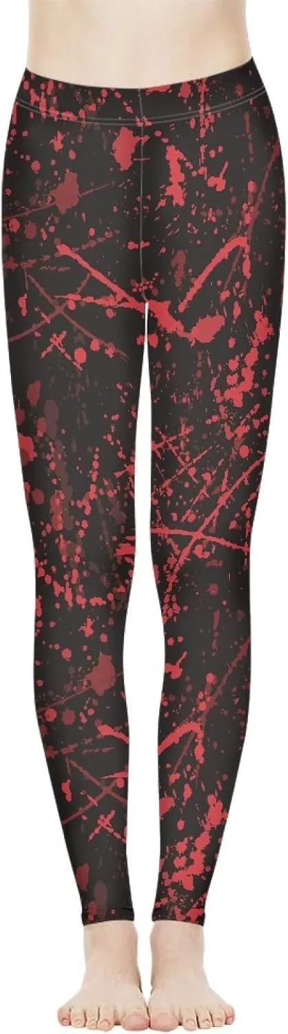 Irisjudy Women Full Length Leggings, Ethnic Geometric High Waist Stretchy Workout Tights, Ladybug Comfy Yoga Pants Plus Size