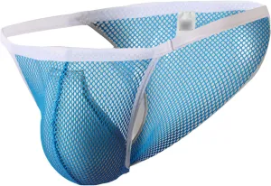JEShifangjiusu Men's See Through Fishnet Bikini Briefs Low Rise Panties Underwear Sexy Mesh Sissy Thongs Lingerie