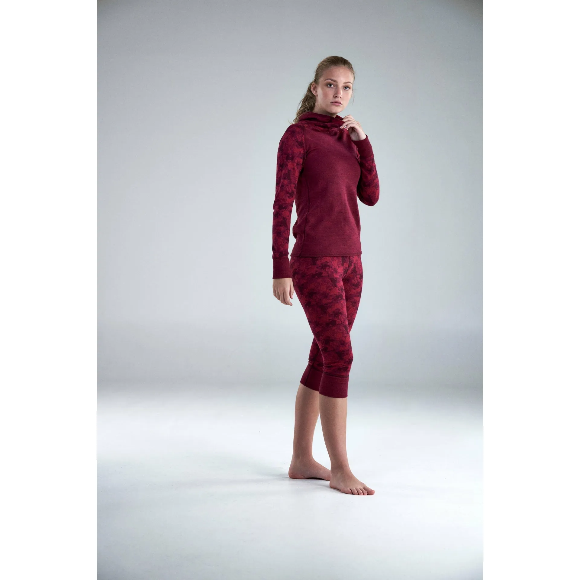KVITEGGA MERINO 230 HOODIE WMN BEETROOT