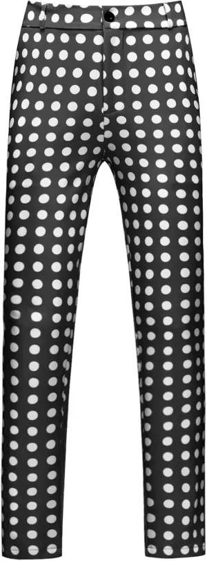 Lars Amadeus Polka Dots Golf Pants for Men's Big and Tall Printed Work Office Trouser