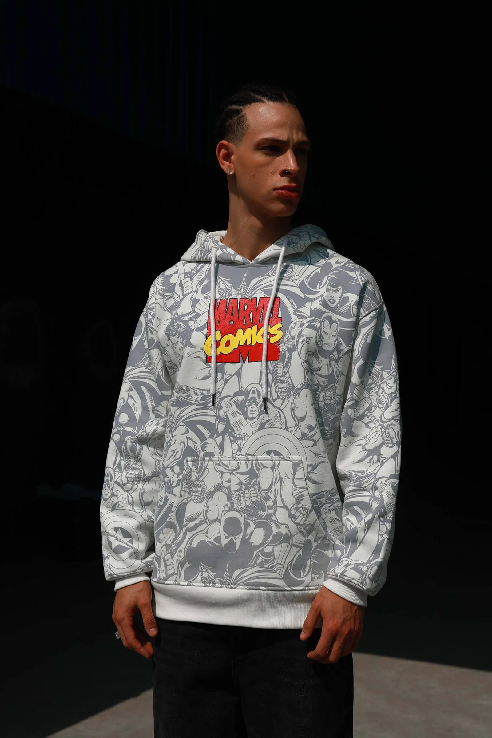 Marvel Solar Active Oversized Heavyweight Hoodie(Fleece)
