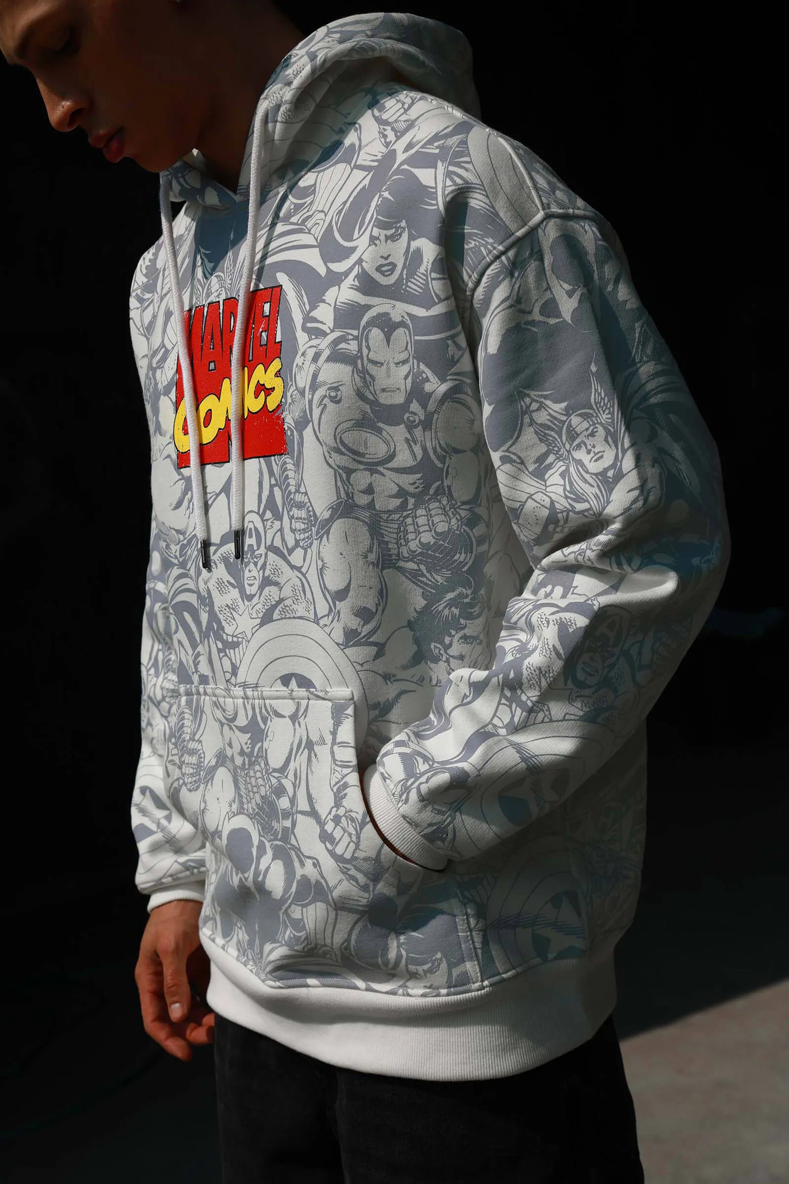 Marvel Solar Active Oversized Heavyweight Hoodie(Fleece)