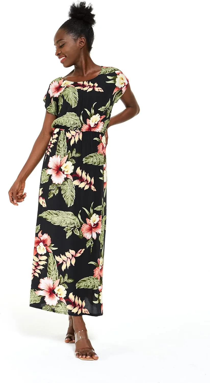 Matchable Family Hawaiian Luau Men Women Girl Boy Clothes in Black Rafelsia