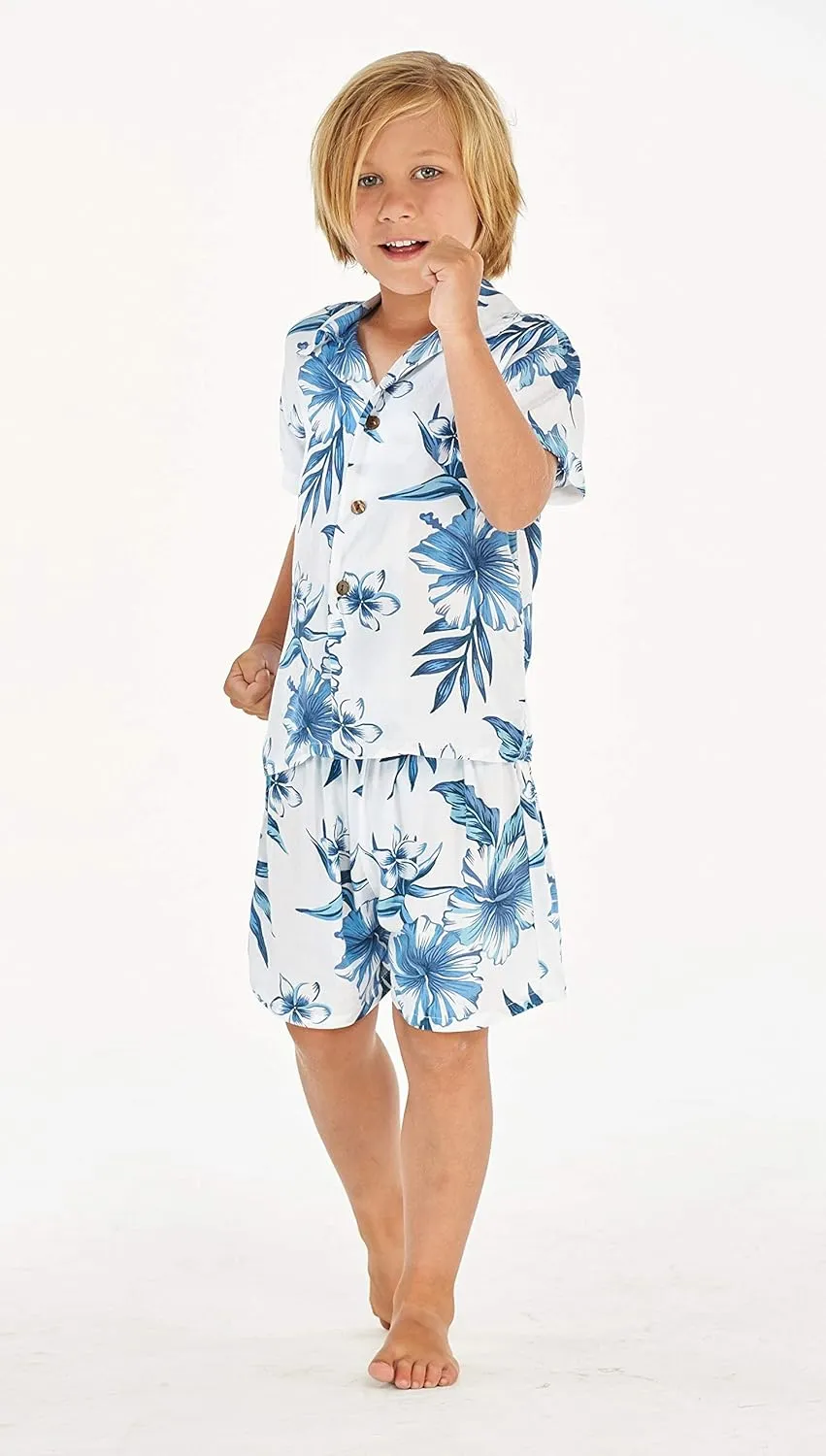 Matchable Family Hawaiian Luau Men Women Girl Boy Clothes in Day Dream Bloom