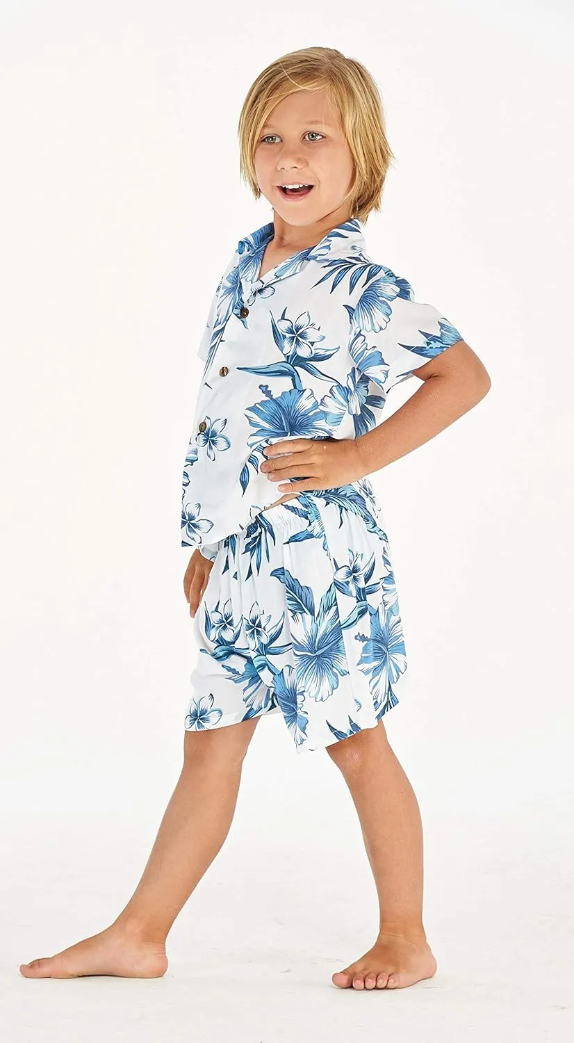 Matchable Family Hawaiian Luau Men Women Girl Boy Clothes in Day Dream Bloom