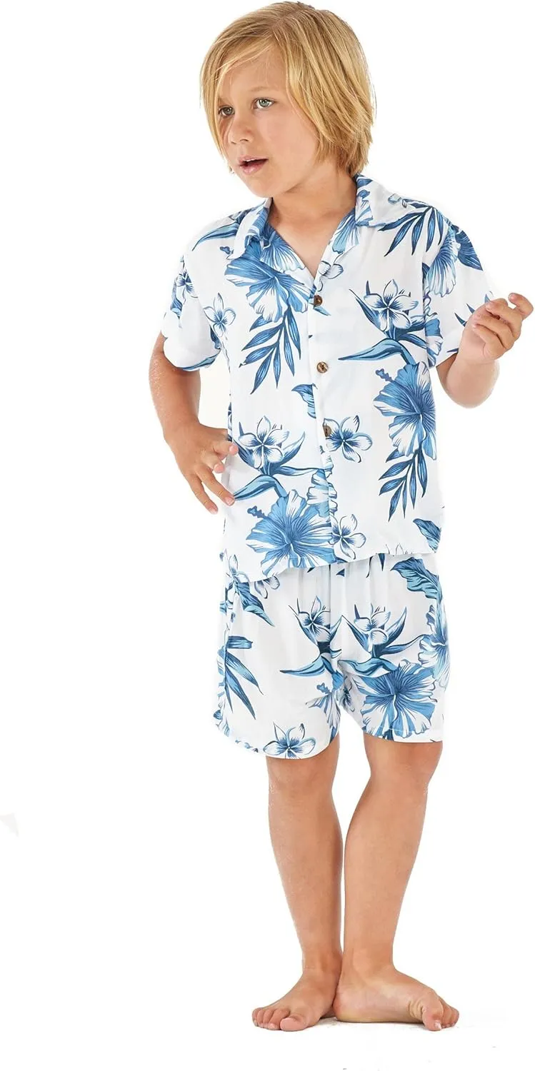 Matchable Family Hawaiian Luau Men Women Girl Boy Clothes in Day Dream Bloom