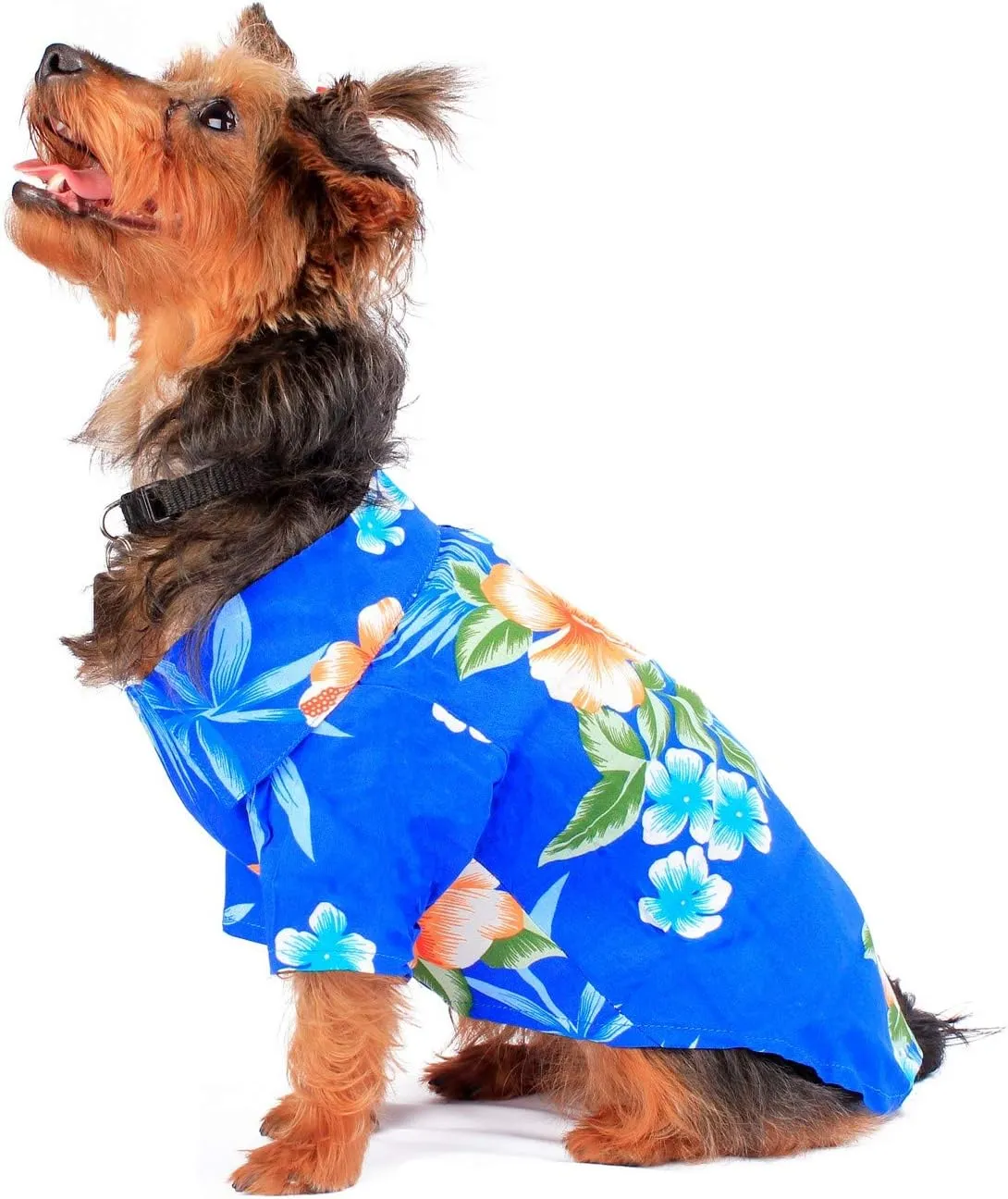 Matchable Family Hawaiian Luau Men Women Girl Boy Clothes in Hibiscus Blue