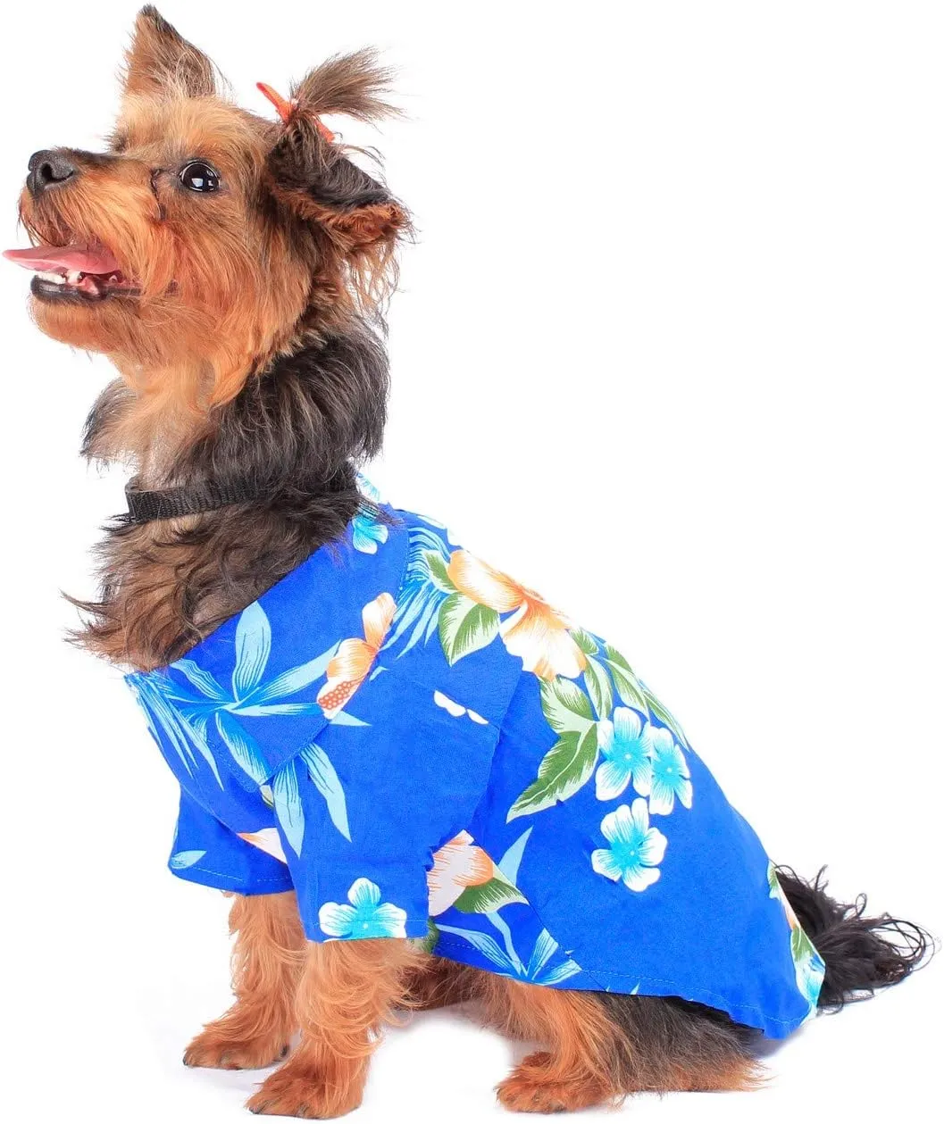 Matchable Family Hawaiian Luau Men Women Girl Boy Clothes in Hibiscus Blue