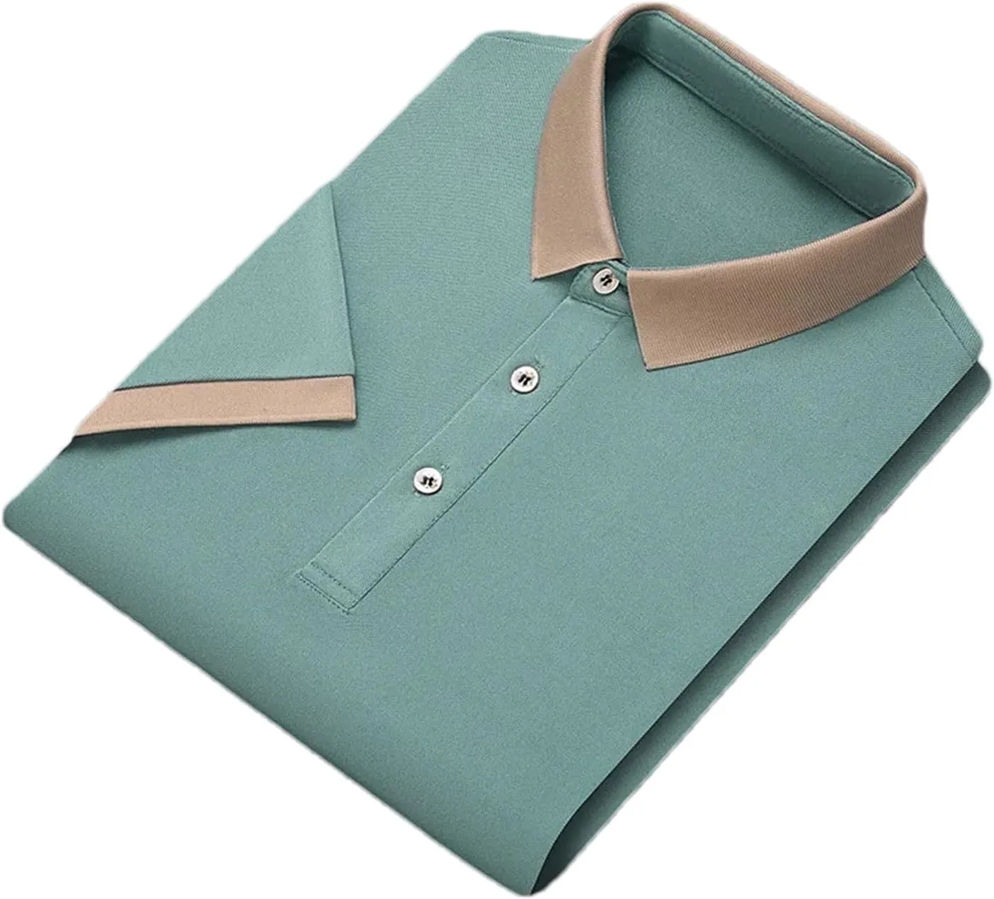 Men Solid Polo Shirt Summer Casual Short Sleeve Loose Moisture Wicking Quick-Dry Golf Shirt Tops