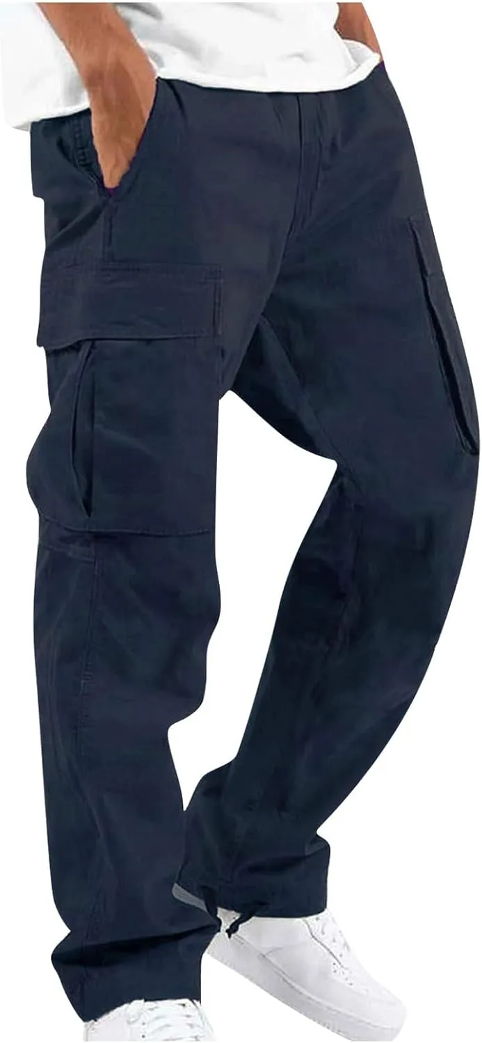 Mens Cargo Pants Lightweight Outdoor Comfort Fishing Work Pants Stretch Travel Regular Ripstop Camping Hiking Pants