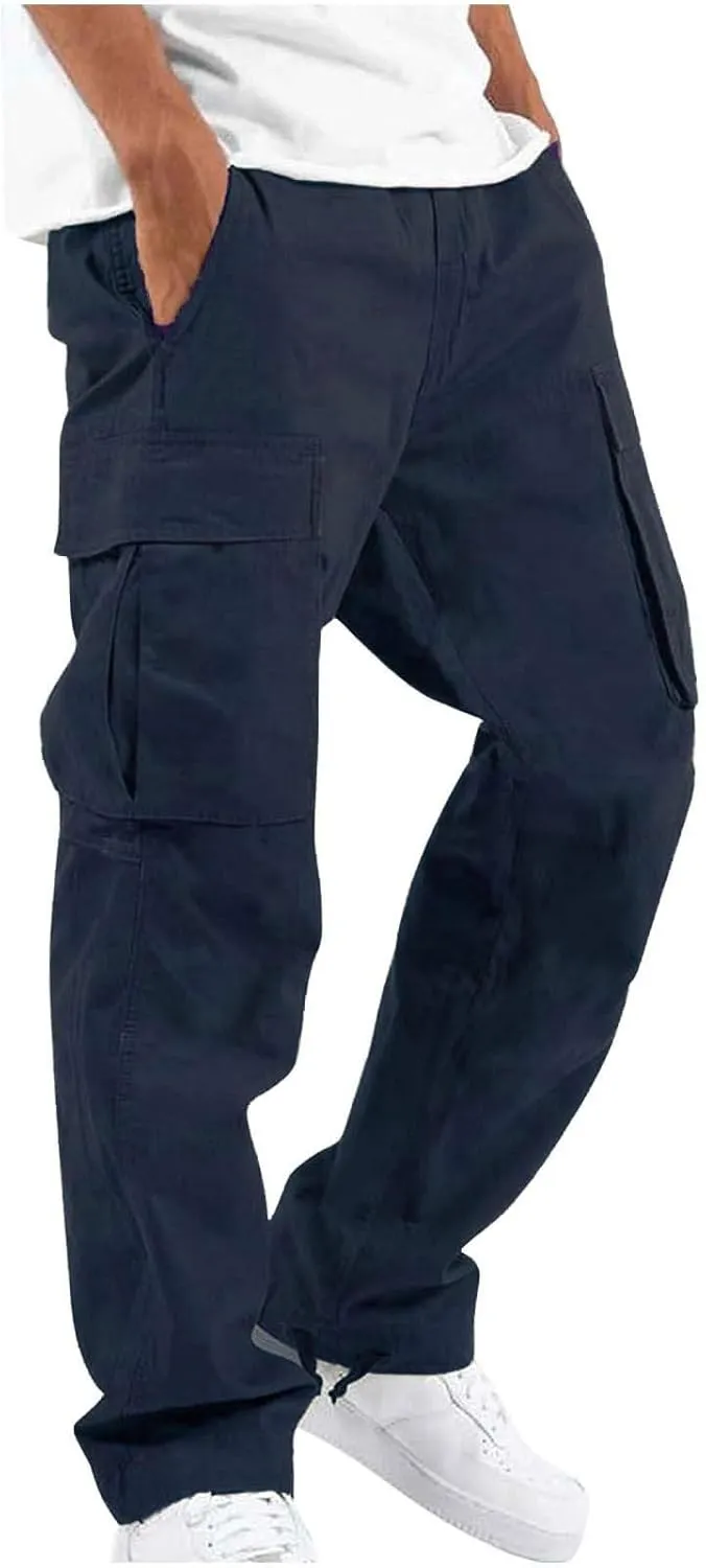 Mens Cargo Pants Lightweight Outdoor Comfort Fishing Work Pants Stretch Travel Regular Ripstop Camping Hiking Pants