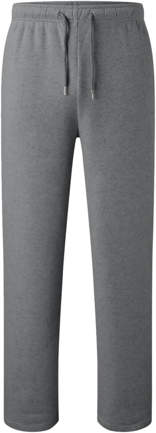 Men's Cotton Casual Pants, Elastic Waist Bottom Sweatpants, Workout High Waist Lightweight Drawstring Summer Yoga Pants