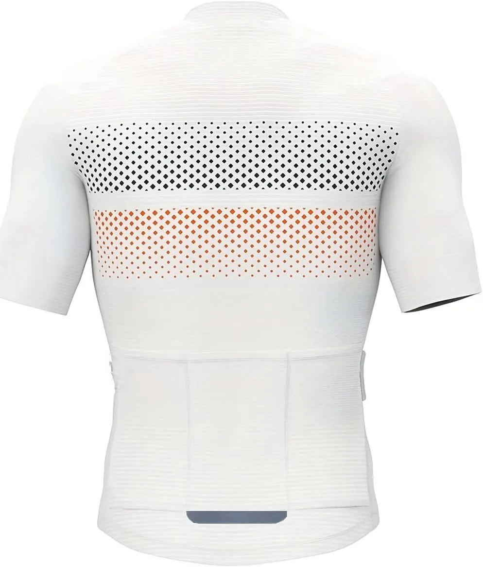 Men's Downhill Jersey Mountain Bike Cycling Jersey Sun Protection Racing Shirt Full Zip Quick Dry with 3 Rear Pockets