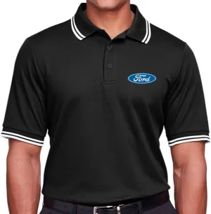 Men's Ford Oval Logo Tipped Short Sleeve Polo Shirt