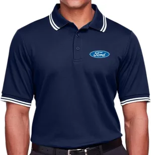 Men's Ford Oval Logo Tipped Short Sleeve Polo Shirt