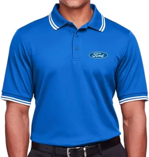 Men's Ford Oval Logo Tipped Short Sleeve Polo Shirt