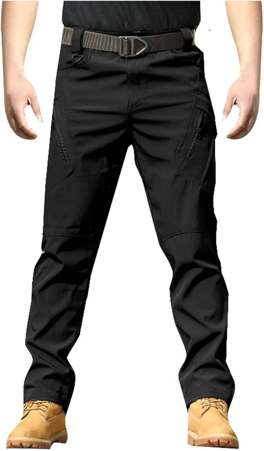 Mens Yoga PantsMens Causal Cargo Pants Loose Fit Classic Trousers Fashion Hiking Joggers Outdoor Wearing Overalls with PocketsSkinny Chinos
