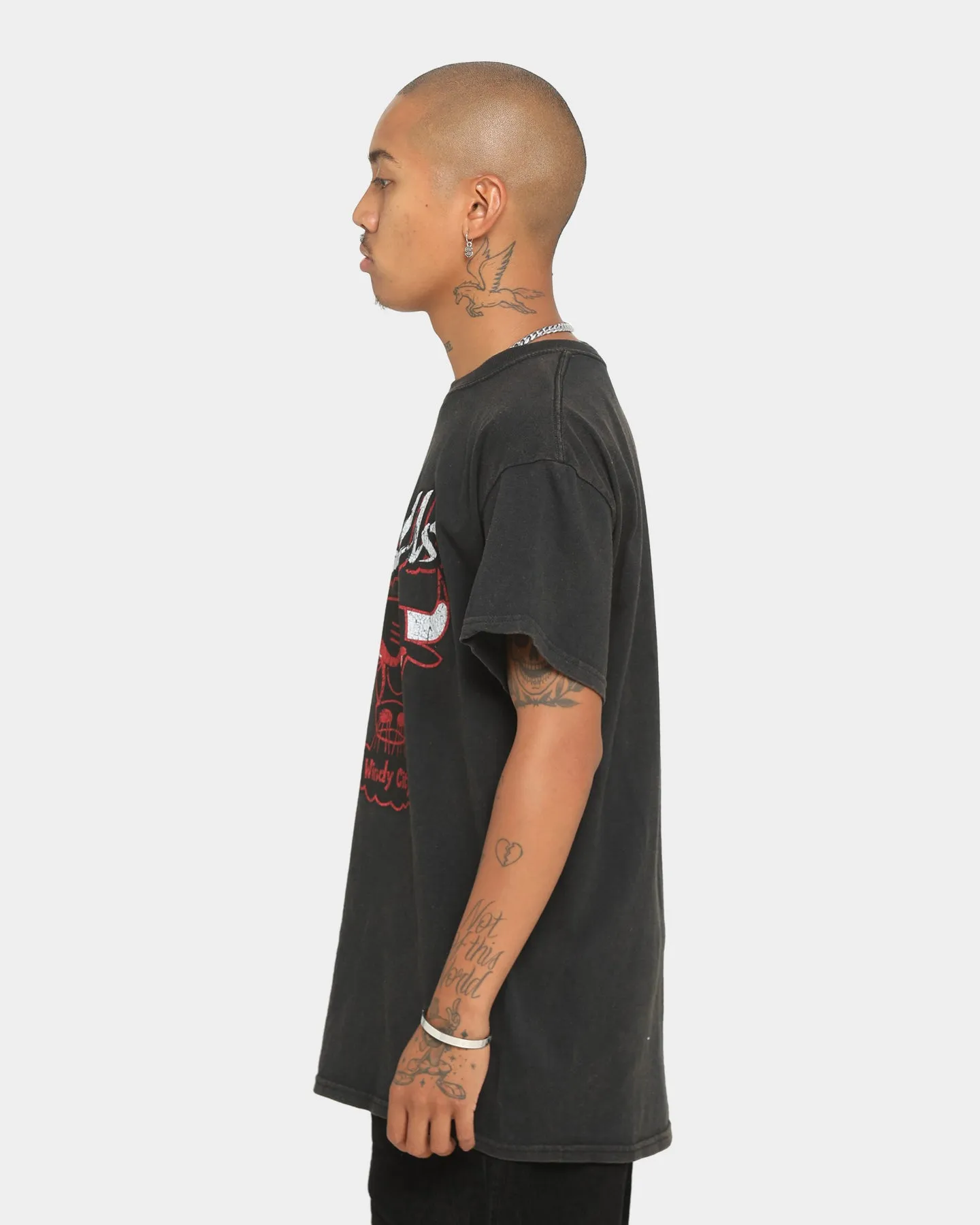 Mitchell & Ness Chicago Bulls Windy City Vintage T-Shirt Vintage Black