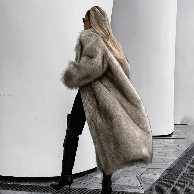Ophelia Long Luxe Faux Fur Coat  Elegant Winter Outerwear