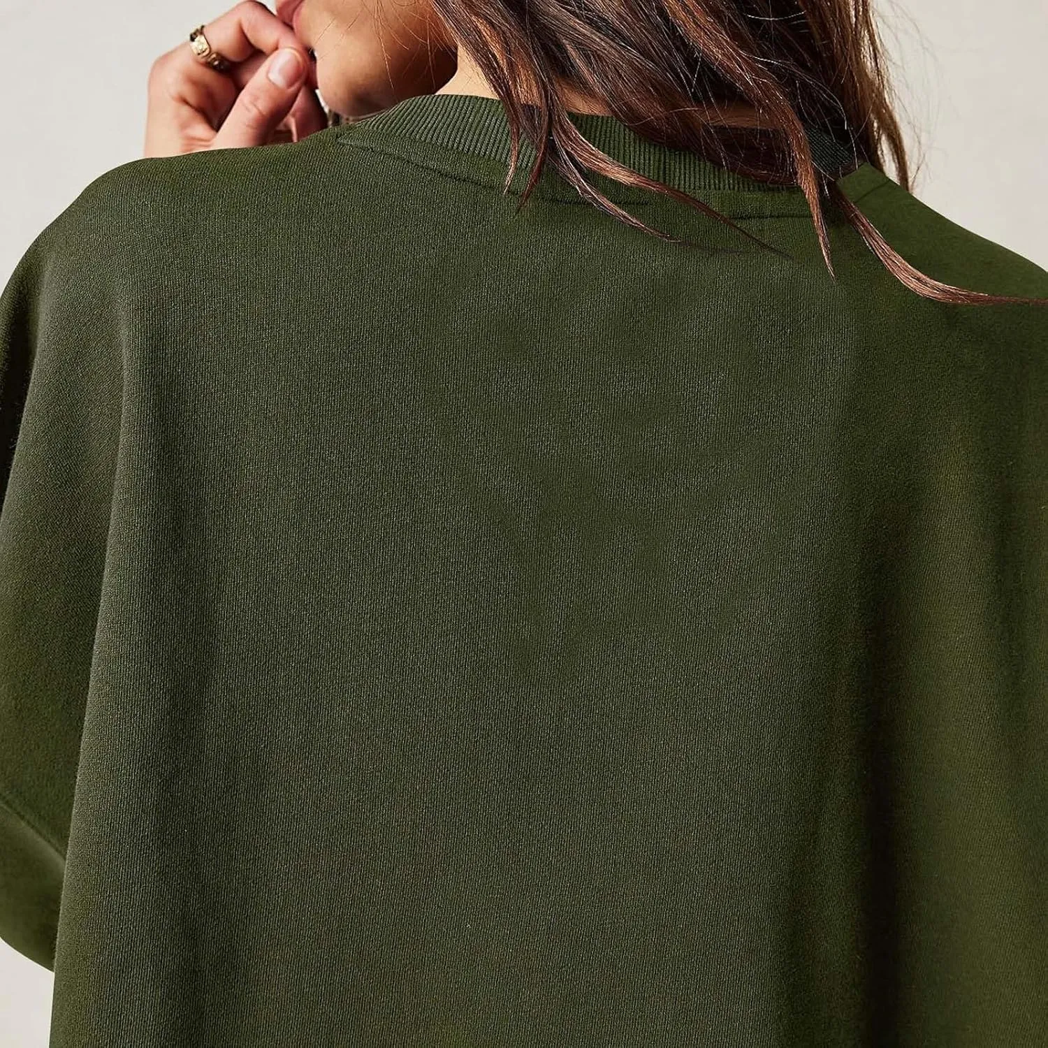 Oversized Sweatshirt Dress for Women Long Sleeve Patchwork Crewneck Pullover Loose Flowy Pleated Tops Mini Dress