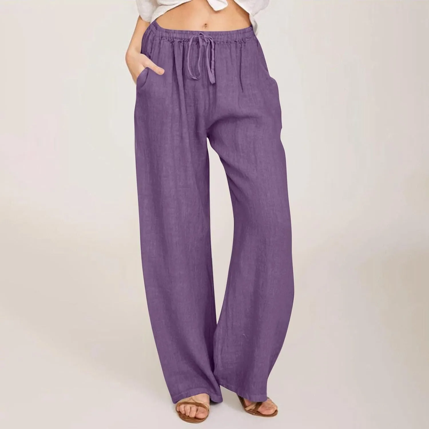 Pants for Women, Oversized High Waisted Straight Leg Pants Wide Casual Sweatpants