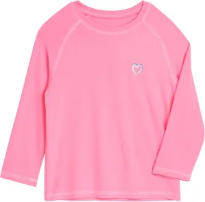 Pink Platinum Girls Rash Guard - UPF 50  Long Sleeve Quick Dry Swimwear and Sun Protection Swim Shirts for Girls (Size: 4-16)